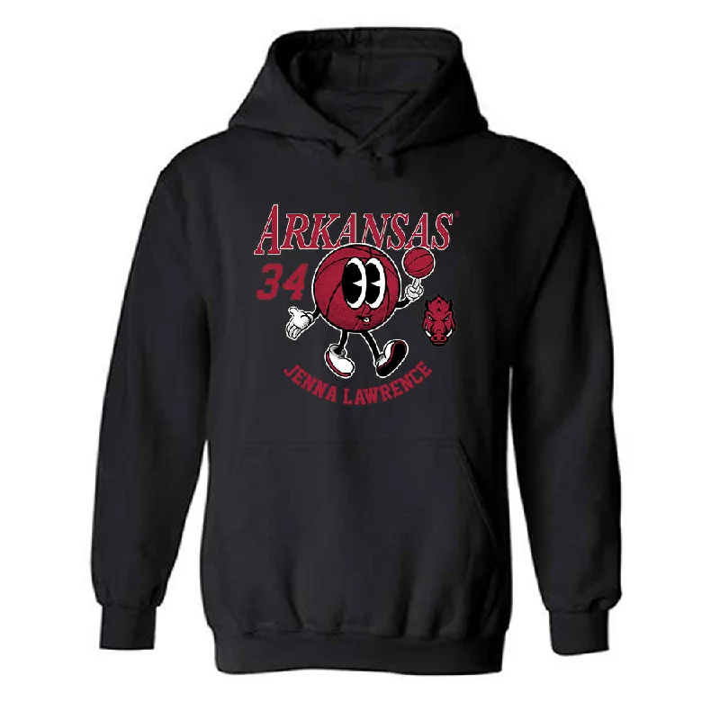 Arkansas - NCAA Women's Basketball : Jenna Lawrence - Hooded Sweatshirt Fashion Shersey Hoodie with Monochrome Minimalist Simple Arkansas - NCAA Women's Basketball : Jenna Lawrence - Hooded Sweatshirt Fashion Shersey Hoodie with Monochrome Minimalist Simple
