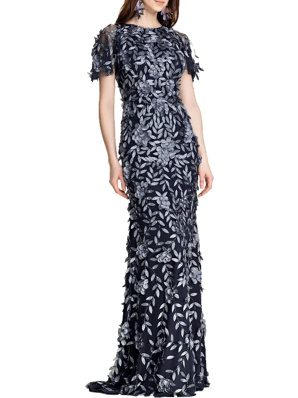 Womens Embellished Maxi Evening Dress Tunics Fall fleece