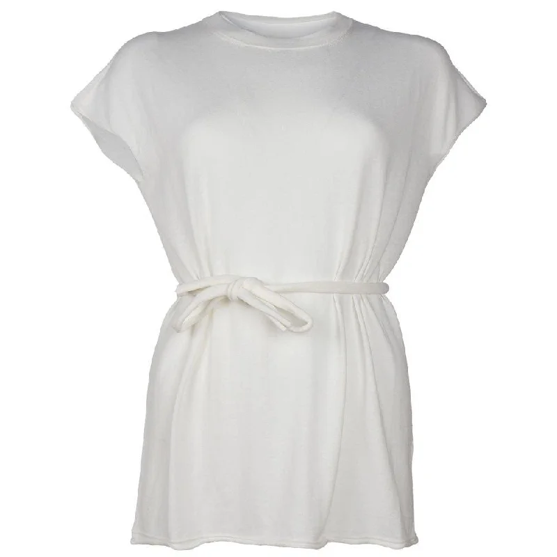 Alpha Studio White Cotton Dress Tunic Top Casual
