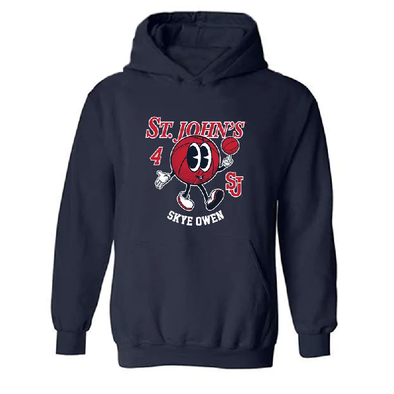 St. Johns - NCAA Women's Basketball : Skye Owen - Hooded Sweatshirt Fashion Shersey Hoodie with Drawstring Waist Adjustable Fitted St. Johns - NCAA Women's Basketball : Skye Owen - Hooded Sweatshirt Fashion Shersey Hoodie with Drawstring Waist Adjustable Fitted