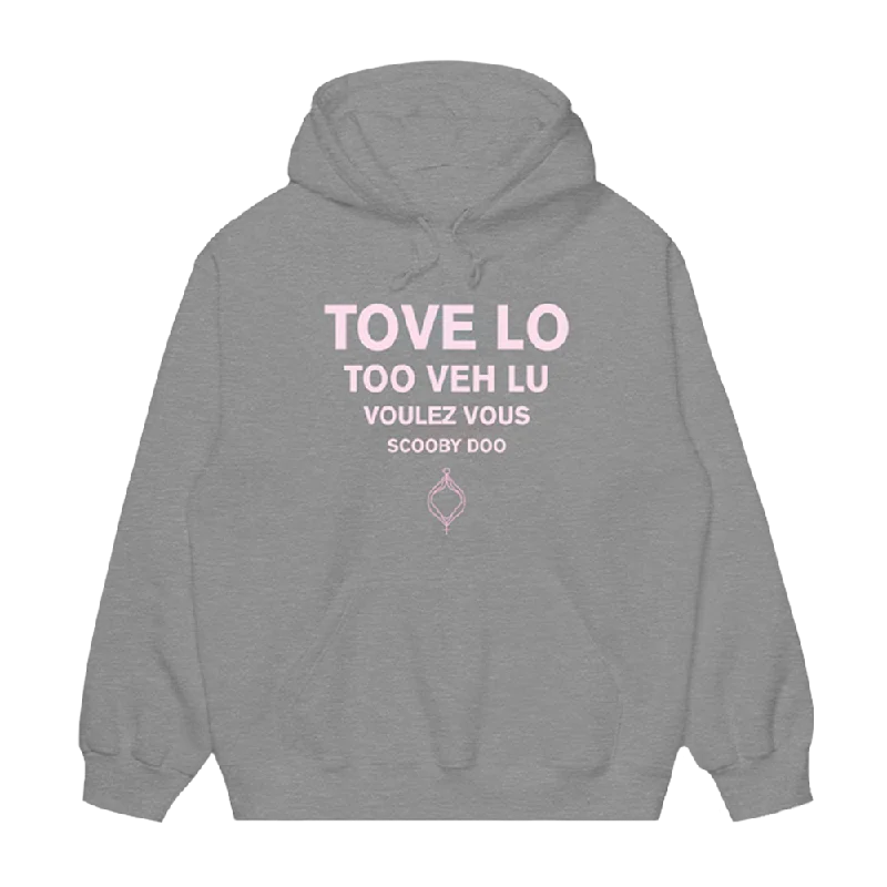 Too Veh Lu Grey Hoodie Hoodie with Print Artistic Unique