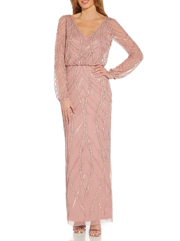 Womens Beaded Maxi Evening Dress Tunic Top Casual