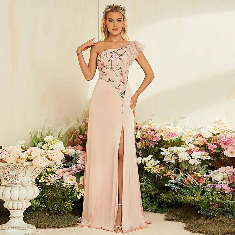 Attractive Cocktail Party Dress Chiffon Maxi Beach