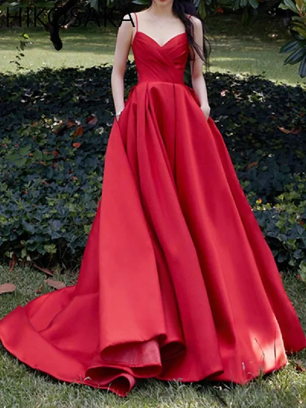Cinessd fashion inspo Elegant Camisole Collar Satin Evening Dresses Spaghetti Strap Prom Dresses Empire Cocktail Party Dress Robe De Soiree New Summer Crew Neckline Sporty Cinessd fashion inspo Elegant Camisole Collar Satin Evening Dresses Spaghetti Strap Prom Dresses Empire Cocktail Party Dress Robe De Soiree New Summer Crew Neckline Sporty