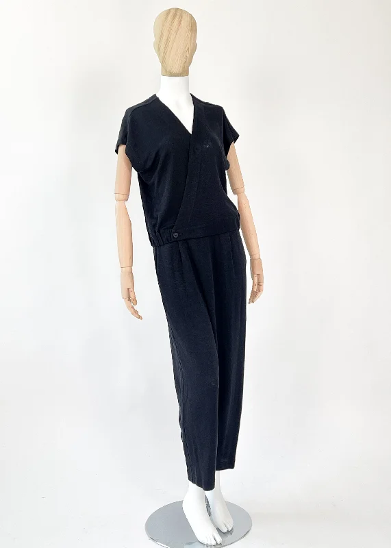 1990s Issey Miyake Plantation Pant Set Trendy Palazzo Pants