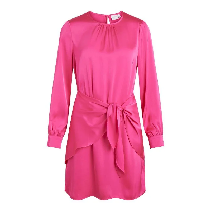 Vila Clothes Pink Polyester Dress Tunics Exclusive limited