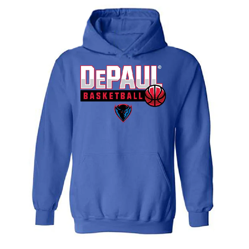 DePaul - NCAA Women's Basketball : Charlece Ohiaeri - Hooded Sweatshirt Sports Shersey Hoodie with Distressed Vintage Worn DePaul - NCAA Women's Basketball : Charlece Ohiaeri - Hooded Sweatshirt Sports Shersey Hoodie with Distressed Vintage Worn