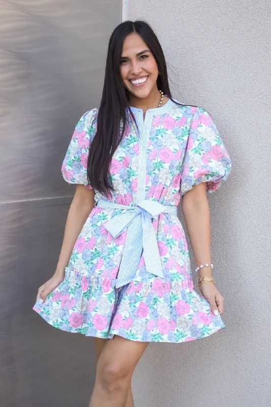 Field Of Flowers Seersucker Trim Dress Tunics Chinos classic