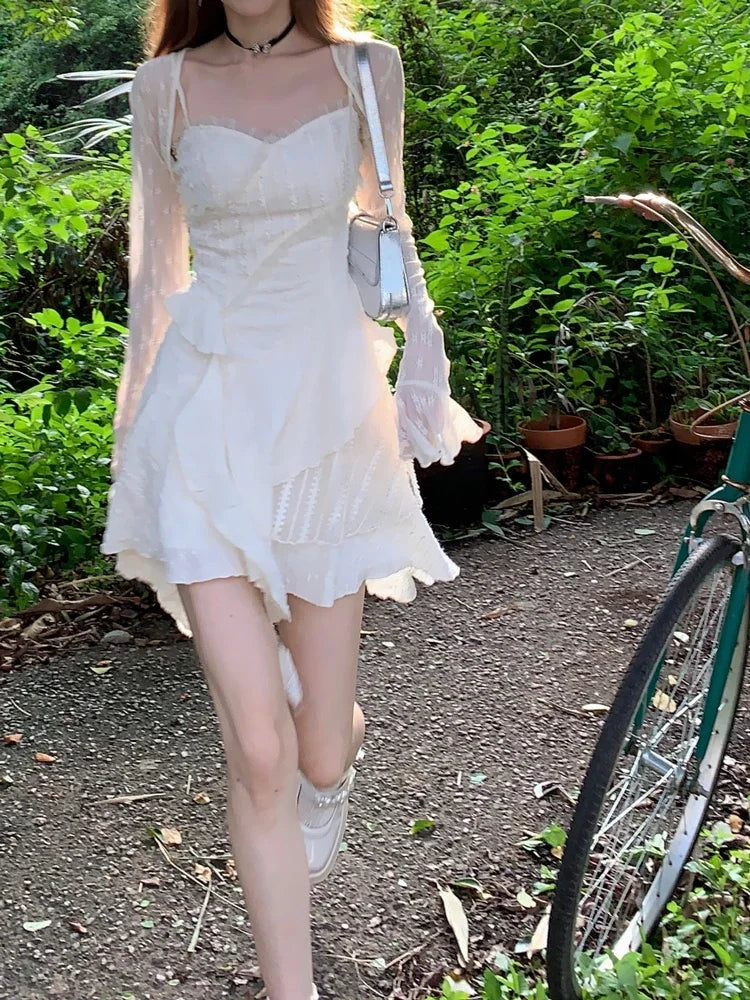 Yipinpay Color Strap Y2k Mini Dress Woman Elegant Sleeveless Short Party Dress Casual One Piece Dress Korean Fashion 2024 Summer Tunics Chic fashionable