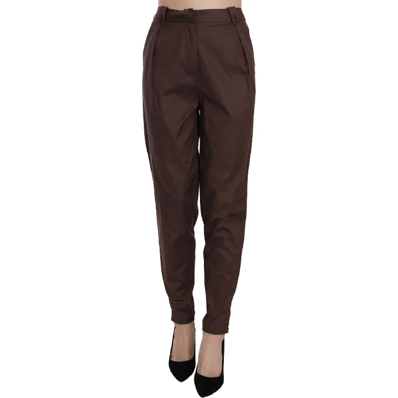 Just Cavalli High Waist Tapered Chic Formal Pants Casual Track Pants