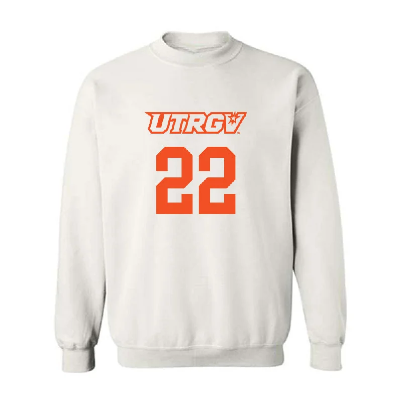 UTRGV - NCAA Women's Basketball : Faith Phillips - Crewneck Sweatshirt Classic Shersey Hoodie with Hem Lace Feminine Delicate UTRGV - NCAA Women's Basketball : Faith Phillips - Crewneck Sweatshirt Classic Shersey Hoodie with Hem Lace Feminine Delicate