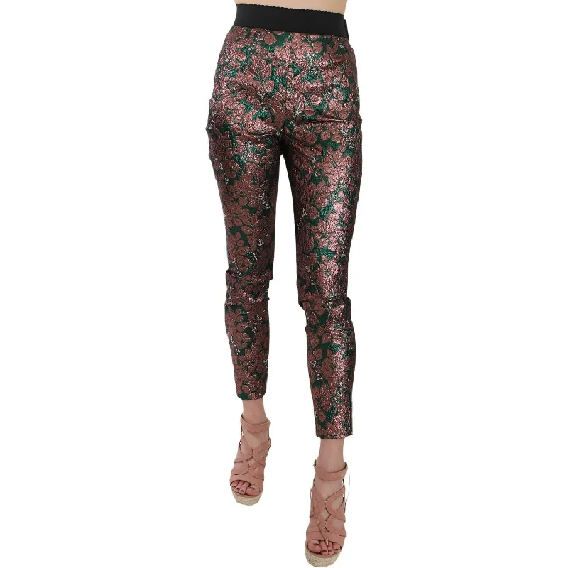 Dolce & Gabbana Elegant Multicolor Designer Pants Classic Stretch Pants