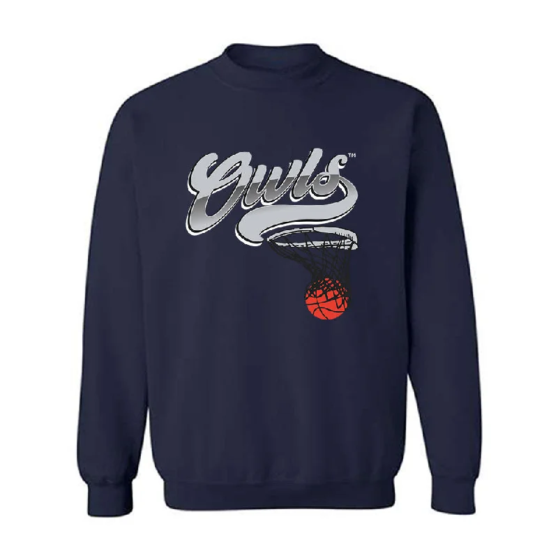 Rice - NCAA Women's Basketball : Malia Fisher - Crewneck Sweatshirt Sports Shersey Hoodie with Hem Contrast Bold Stylish Rice - NCAA Women's Basketball : Malia Fisher - Crewneck Sweatshirt Sports Shersey Hoodie with Hem Contrast Bold Stylish