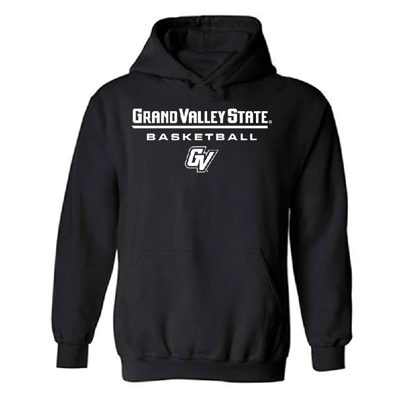 Grand Valley - NCAA Women's Basketball : Molly Anderson - Black Classic Hooded Sweatshirt Hoodie with Strings Custom Fit Adjustable Grand Valley - NCAA Women's Basketball : Molly Anderson - Black Classic Hooded Sweatshirt Hoodie with Strings Custom Fit Adjustable