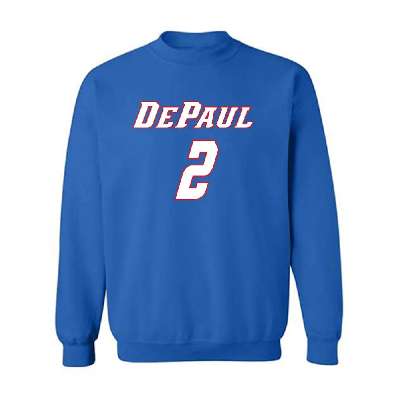 DePaul - NCAA Women's Basketball : Grace Carstensen - Crewneck Sweatshirt Classic Shersey Hoodie with Slim Fit Tailored Modern DePaul - NCAA Women's Basketball : Grace Carstensen - Crewneck Sweatshirt Classic Shersey Hoodie with Slim Fit Tailored Modern