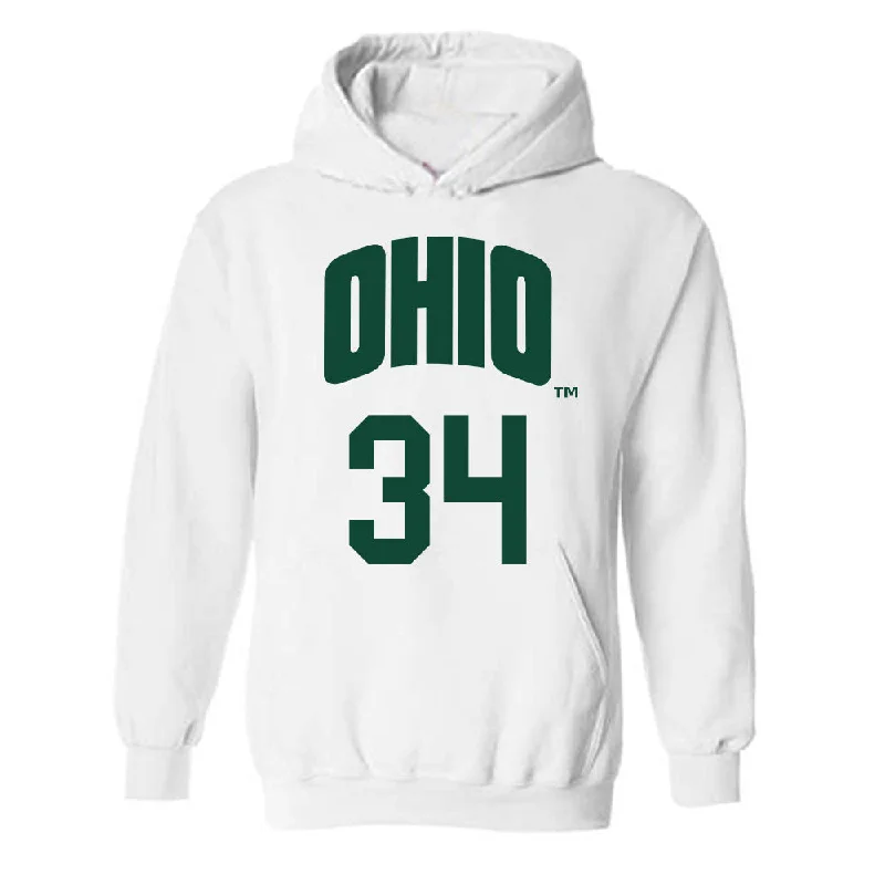 Ohio - NCAA Women's Basketball : Emma Barnett - Hooded Sweatshirt Classic Shersey Hoodie with Full-Zip Functional Layering Ohio - NCAA Women's Basketball : Emma Barnett - Hooded Sweatshirt Classic Shersey Hoodie with Full-Zip Functional Layering
