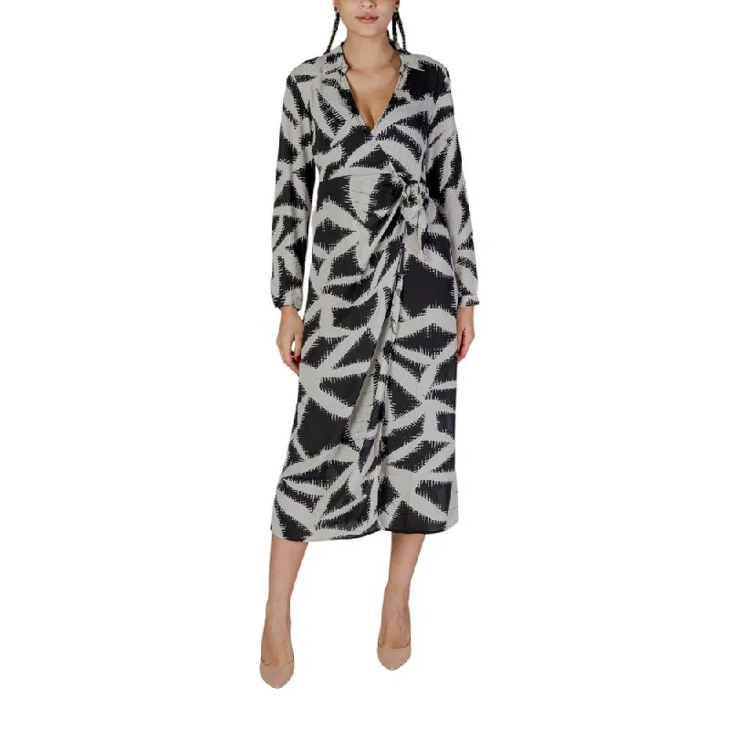 Jacqueline De Yong Black Recycled Polyester Dress Tunics Trousers formal