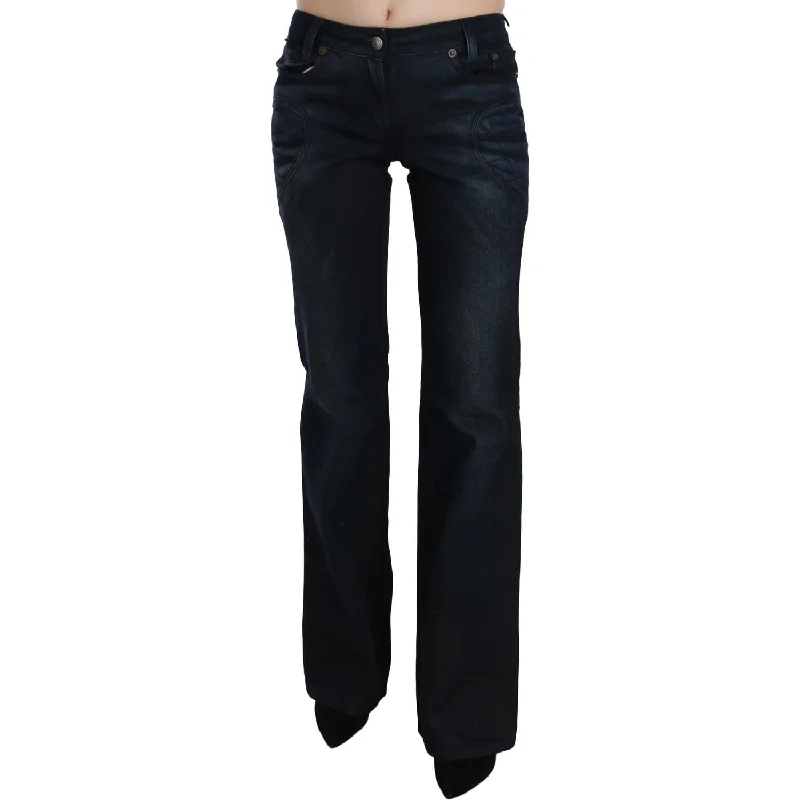 Just Cavalli Chic Mid Waist Straight Denim Pants Cozy Maternity Pants