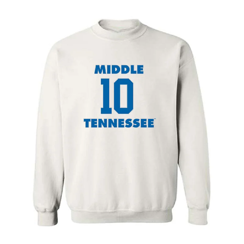 MTSU - NCAA Women's Basketball : Jalynn Gregory - Crewneck Sweatshirt Replica Shersey Hoodie with Mesh Breathable Sporty MTSU - NCAA Women's Basketball : Jalynn Gregory - Crewneck Sweatshirt Replica Shersey Hoodie with Mesh Breathable Sporty