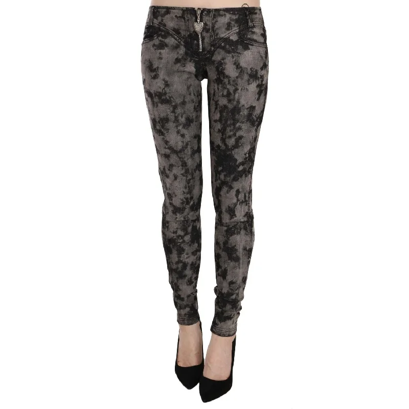 Just Cavalli Elegant Low Waist Skinny Denim Pants Soft Stretch Trousers