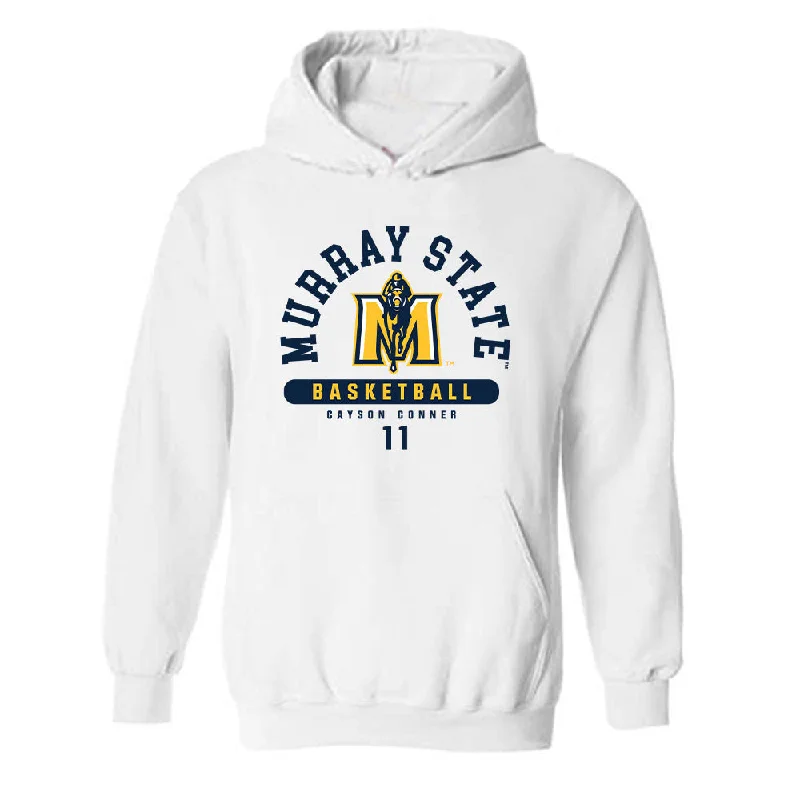 Murray State - NCAA Women's Basketball : Cayson Conner - Classic Fashion Shersey Hooded Sweatshirt Hoodie with Thumb Holes Functional Cozy Murray State - NCAA Women's Basketball : Cayson Conner - Classic Fashion Shersey Hooded Sweatshirt Hoodie with Thumb Holes Functional Cozy
