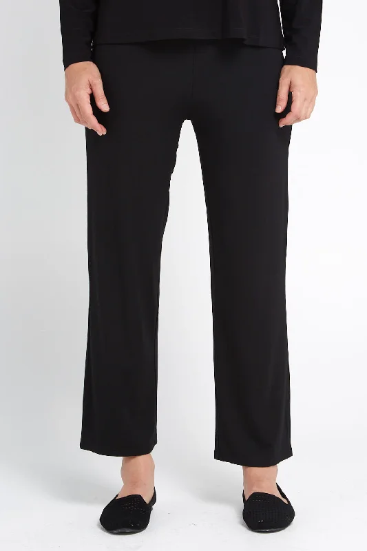 Ulani Bamboo Pants - Black Comfy Cargo Trousers