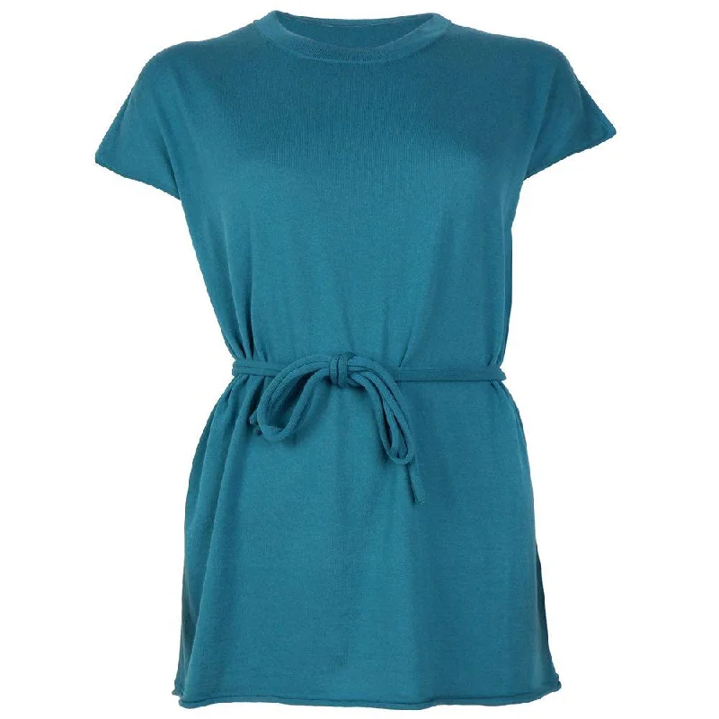 Alpha Studio Green Cotton Dress Tunics Short Trendy