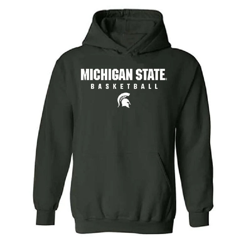 Michigan State - NCAA Women's Basketball : Abbey Kimball - Hooded Sweatshirt Classic Shersey Hoodie with Elastic Cuffs Stretchable Comfortable Michigan State - NCAA Women's Basketball : Abbey Kimball - Hooded Sweatshirt Classic Shersey Hoodie with Elastic Cuffs Stretchable Comfortable