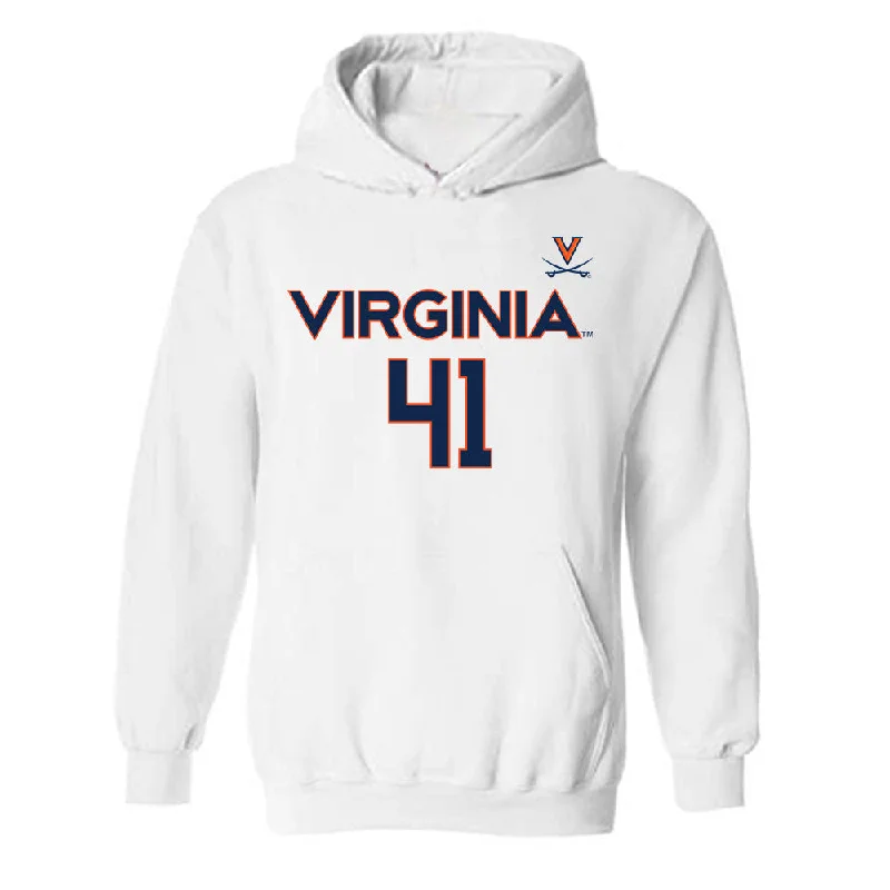 Virginia - NCAA Women's Basketball : Taylor Lauterbach - Hooded Sweatshirt Replica Shersey Hoodie with Raw Hem Edgy Unfinished Virginia - NCAA Women's Basketball : Taylor Lauterbach - Hooded Sweatshirt Replica Shersey Hoodie with Raw Hem Edgy Unfinished