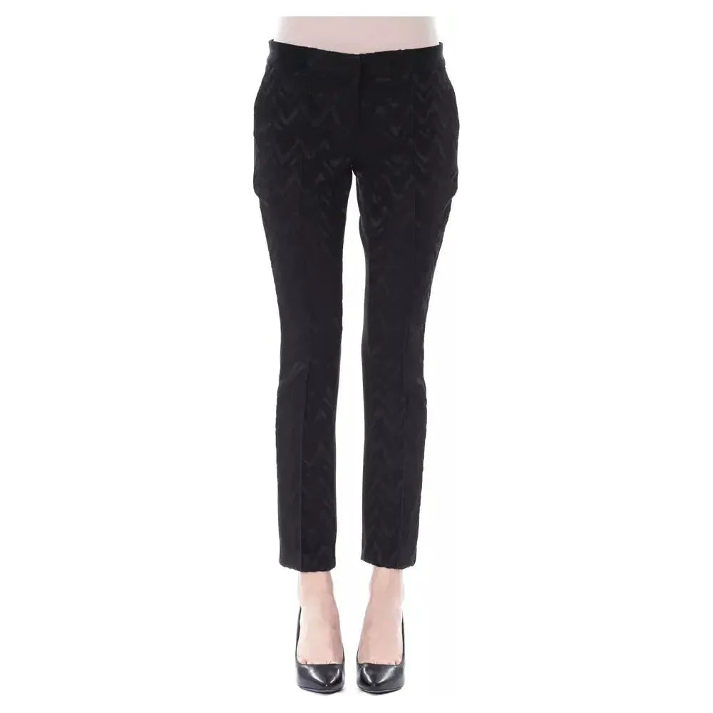 BYBLOS Black Acrylic Women Pants Comfortable Jogging Pants