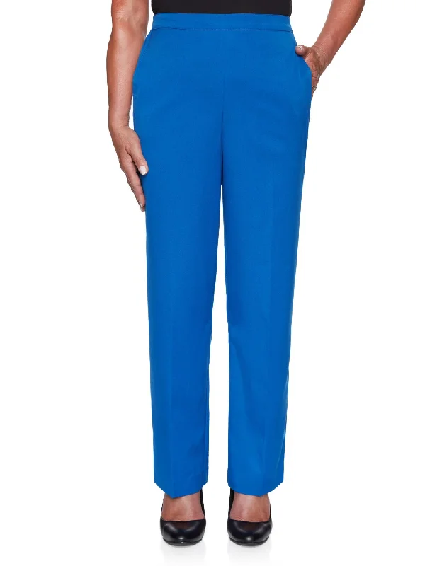 Vacation Mode Twill Med Length Pant Petite Size Classic Straight Pants