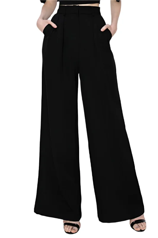 Ina High Waist Pleated Wide Leg Pants Modern Skinny Pants