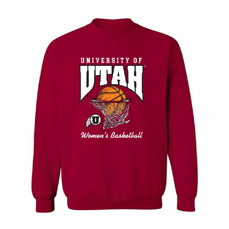 Utah - NCAA Women's Basketball : Gianna Kneepkens - Crewneck Sweatshirt Sports Shersey Hoodie with Color Block Contrast Stylish Utah - NCAA Women's Basketball : Gianna Kneepkens - Crewneck Sweatshirt Sports Shersey Hoodie with Color Block Contrast Stylish