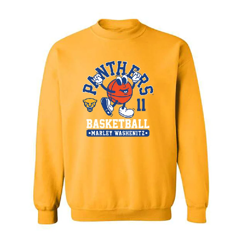 Pittsburgh - NCAA Women's Basketball : Marley Washenitz - Crewneck Sweatshirt Fashion Shersey Hoodie with Slit Hem Functional Movement Pittsburgh - NCAA Women's Basketball : Marley Washenitz - Crewneck Sweatshirt Fashion Shersey Hoodie with Slit Hem Functional Movement