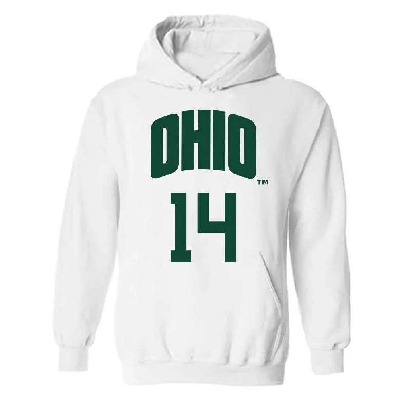 Ohio - NCAA Women's Basketball : Kate Dennis - Hooded Sweatshirt Classic Shersey Hoodie with Snap Buttons Easy Quick Ohio - NCAA Women's Basketball : Kate Dennis - Hooded Sweatshirt Classic Shersey Hoodie with Snap Buttons Easy Quick