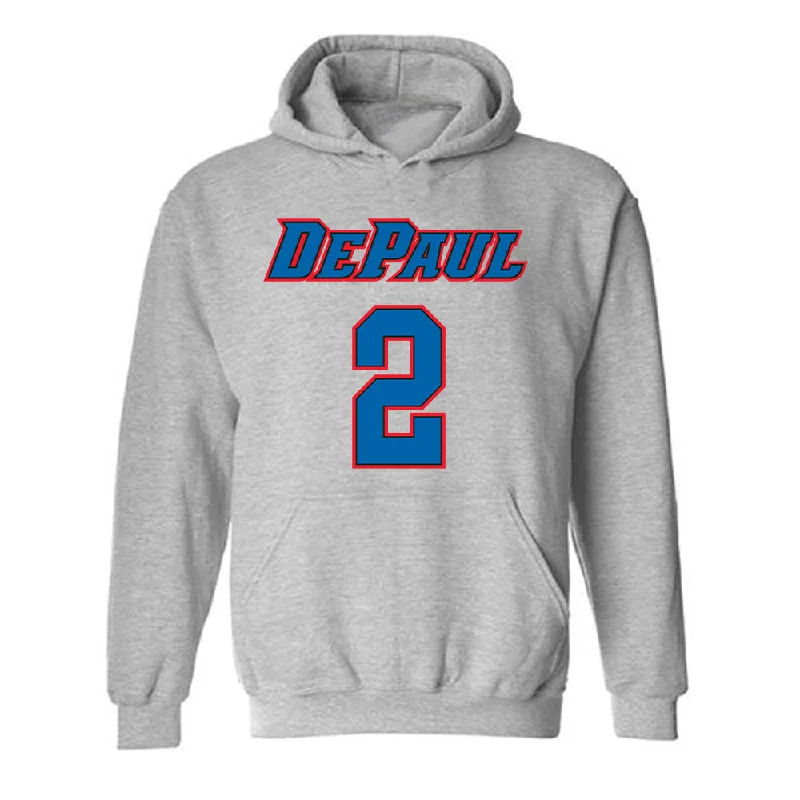 DePaul - NCAA Women's Basketball : Grace Carstensen - Hooded Sweatshirt Classic Shersey Hoodie with Longline Fit Extended Stylish DePaul - NCAA Women's Basketball : Grace Carstensen - Hooded Sweatshirt Classic Shersey Hoodie with Longline Fit Extended Stylish
