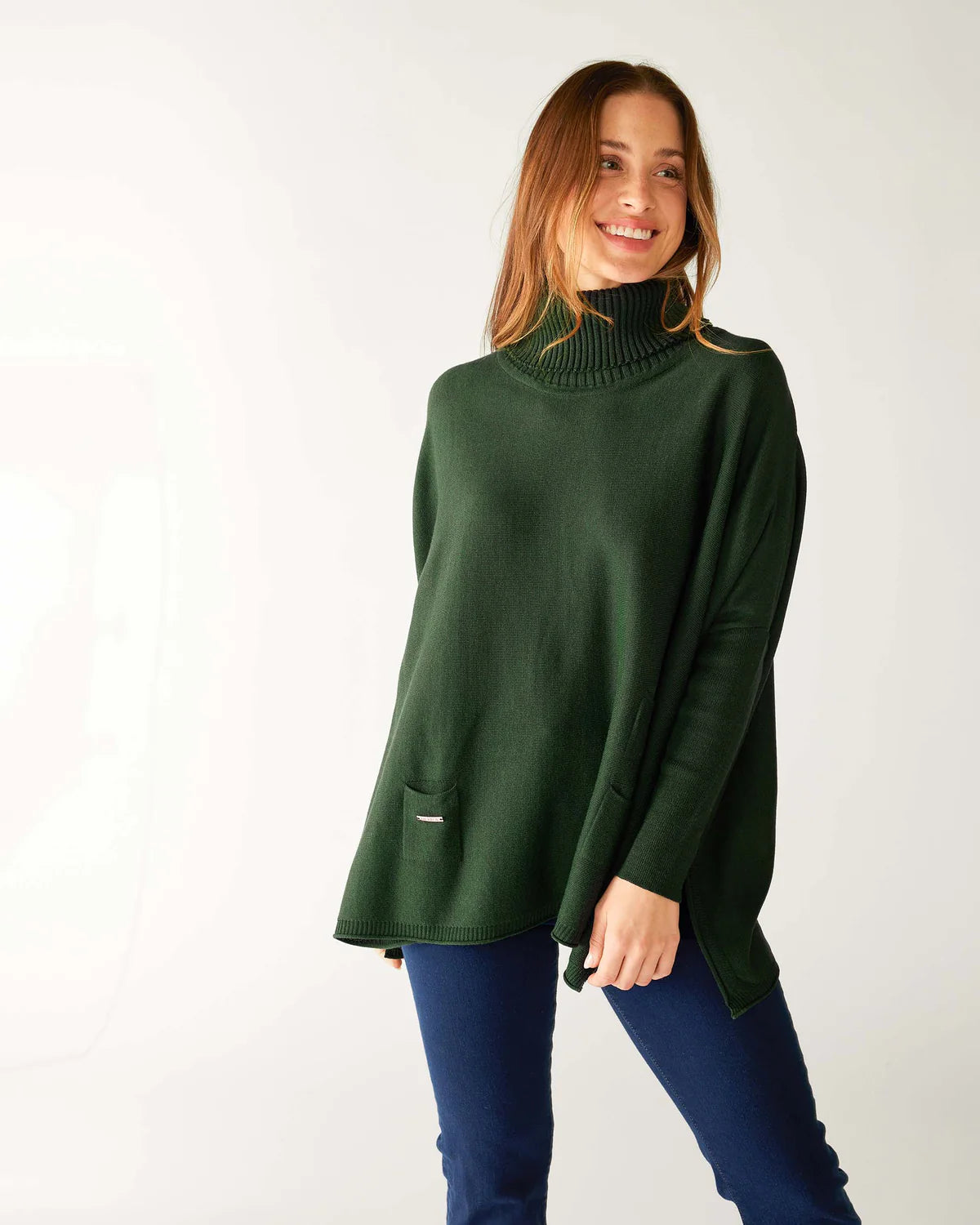 Mersea Catalina Turtleneck Sweater Silver Pine Soft Cozy Warm