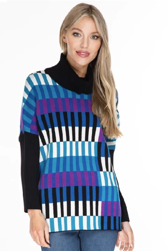 Multiples Boxy Sweater Multi Terry Blend Velvet Blend Canvas Blend