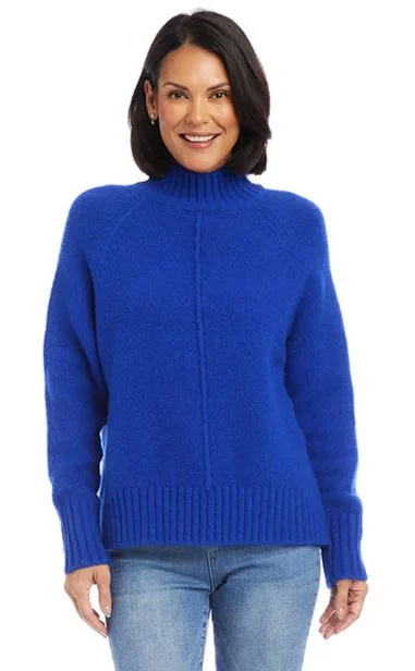 Karen Kane Turtleneck Sweater Royal Bright Pastel Dark