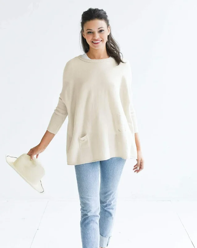 Mersea The Catalina Travel Sweater Sand Spandex Rayon Corduroy
