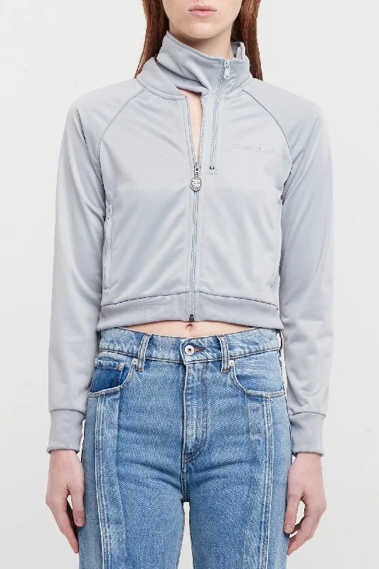 Y/Project Womens Double Collar Track Jacket A-Line Jacket Boat Neck Shawl Collar