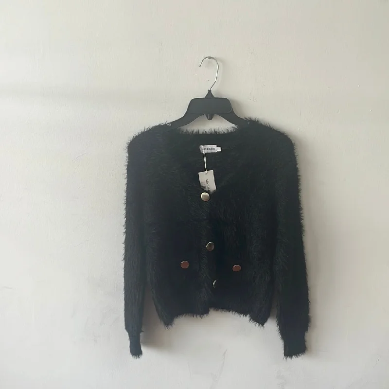 Gold Button Fuzzy Jacket Satin Jacket Silk Jacket Chiffon Jacket