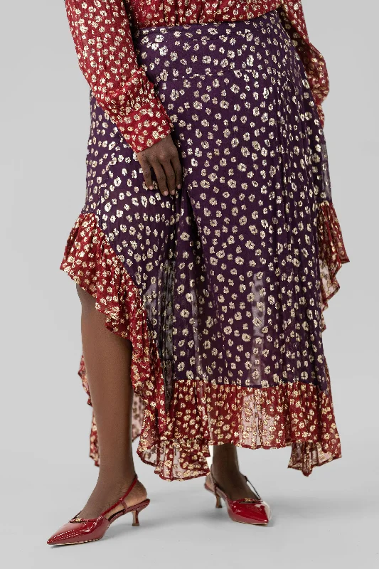 GOLD LEOPARD SKIRT spandex blend skirt