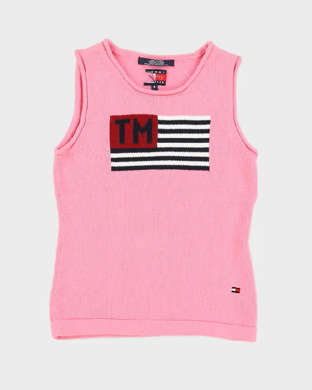 Tommy Hilfiger Pink Sweater Vest - M Stretchy Elastic Breathable