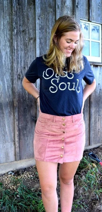 Mauve Suede Skirt cashmere skirt plush