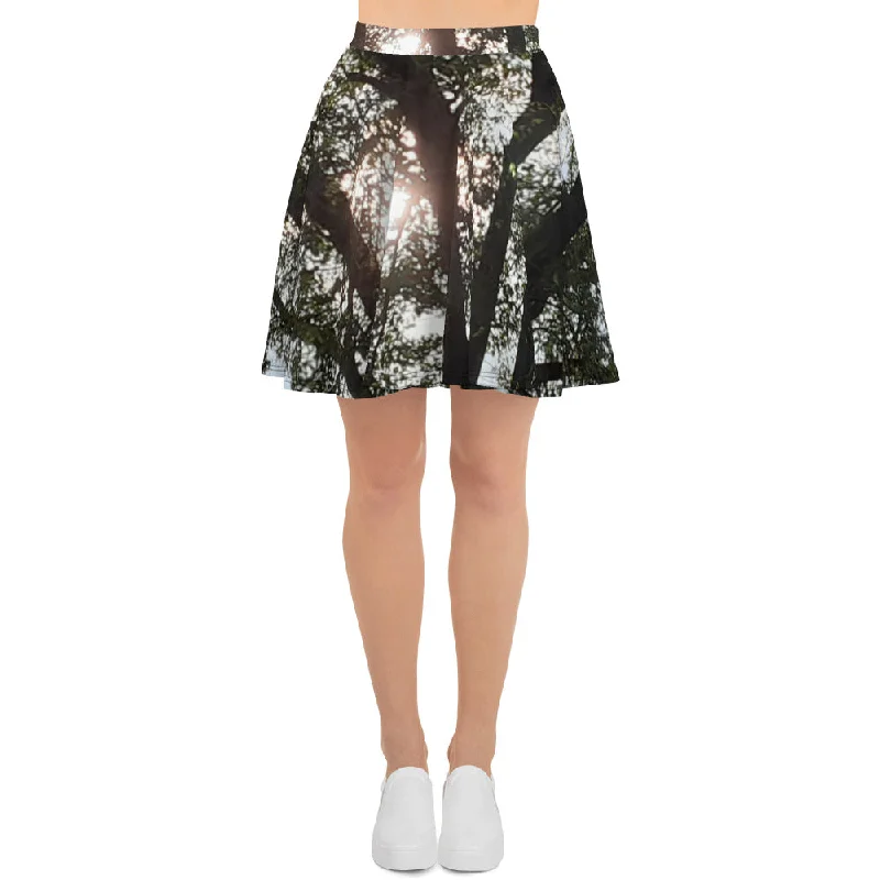 GG - Skater Skirt - Trees & Sun chiffon skirt flowing