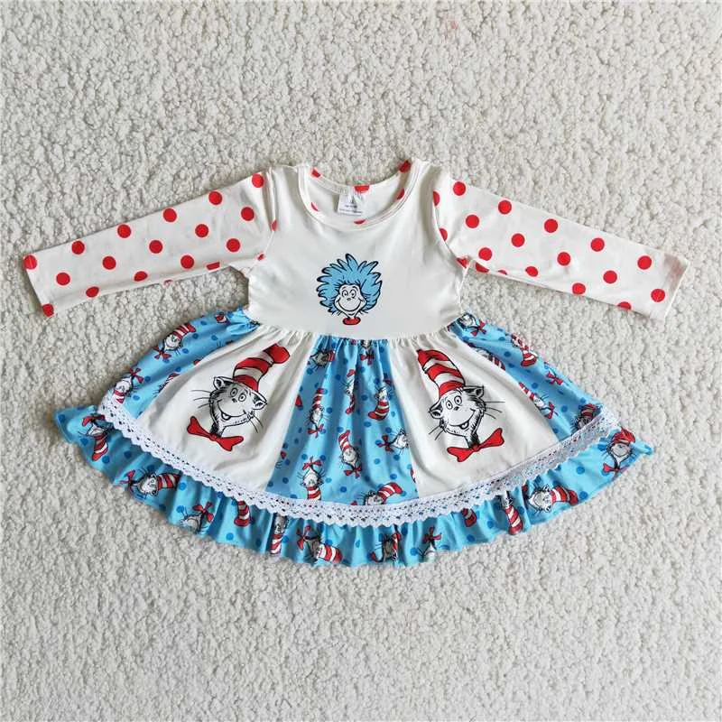 seuss polka dot long sleeve skirt corduroy skirt durable
