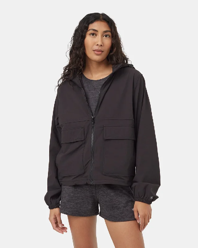 EcoStretch Nylon Jacket Welt Pockets Slit Pockets Flap Pockets