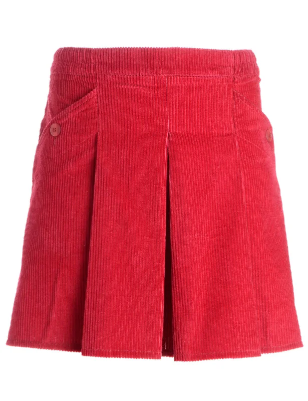 Label Shortened Corduroy Skirt linen skirt light
