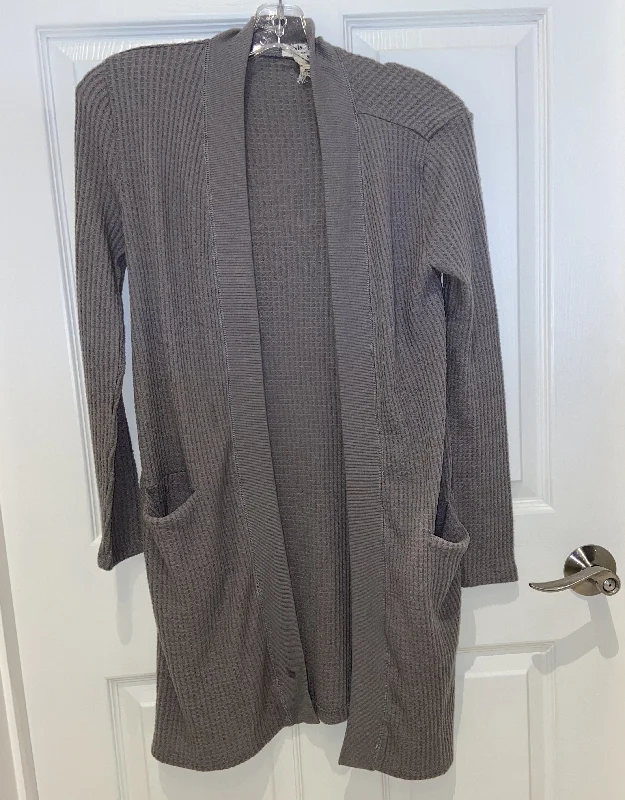 Dylan Waffle Sweater Coat Vintage Grey High Neck Crew Neck V-Neck